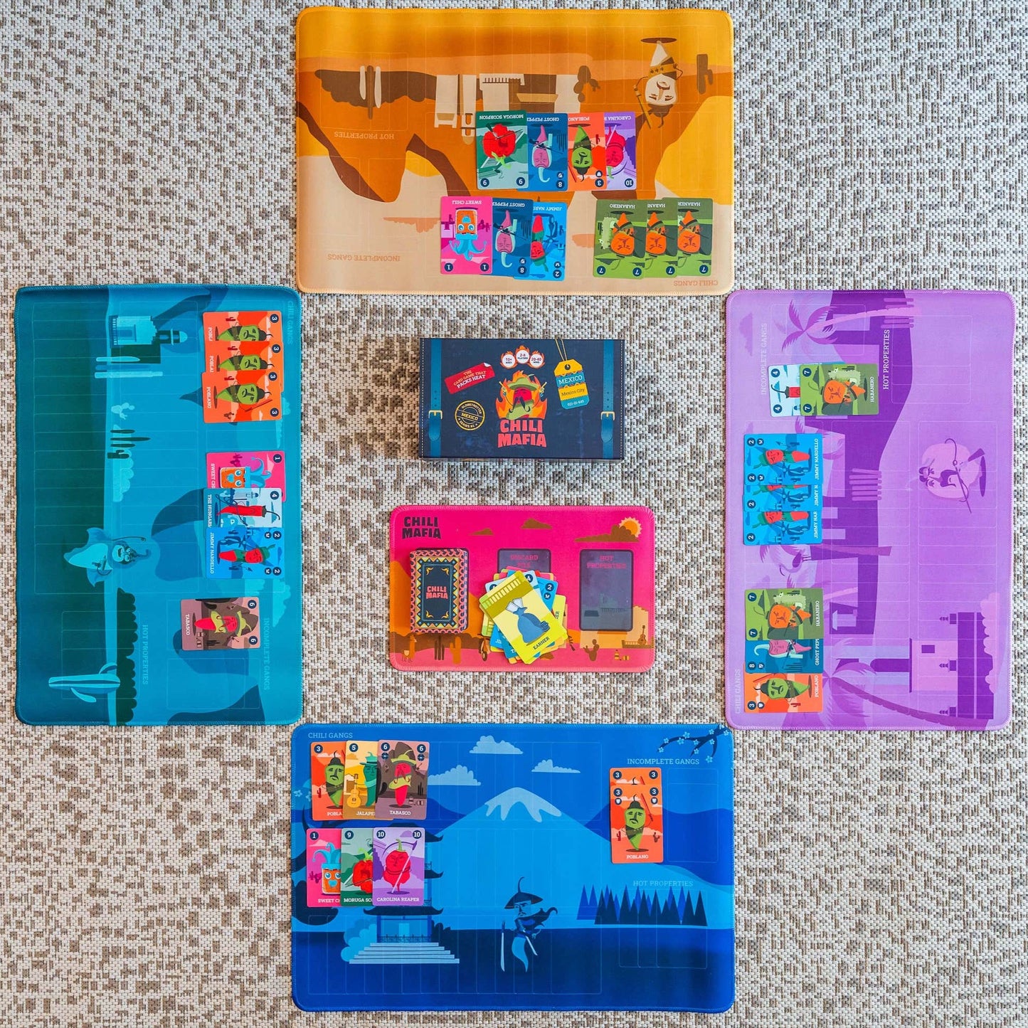 8-Pack Chili Mafia individual playermat