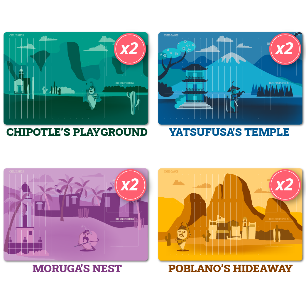 8-Pack Chili Mafia individual playermat