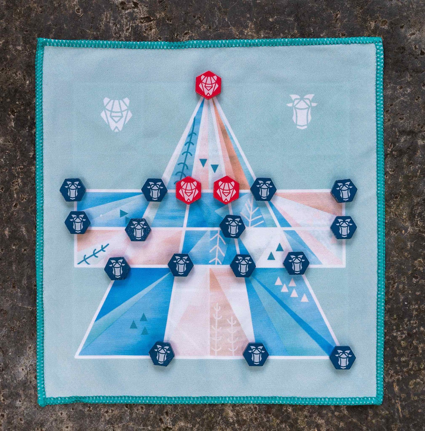 Bagh Chal back side of the playmat: Puli Meka