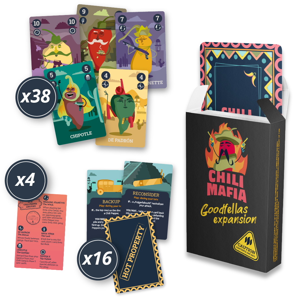 Goodfellas expansion cards and box